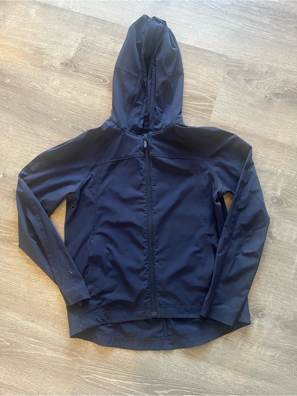 Lululemon Lightweight rain repellant Navy Hooded Zip Jacket
